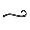 Browband with black and gold stones