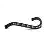 Browband with black, grey and white stones