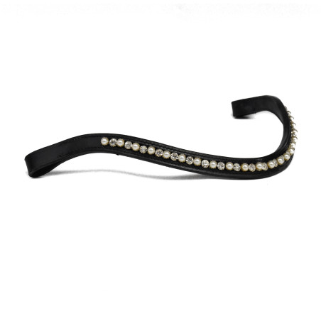 Browband with white stones and pearls Bridle 2 fit