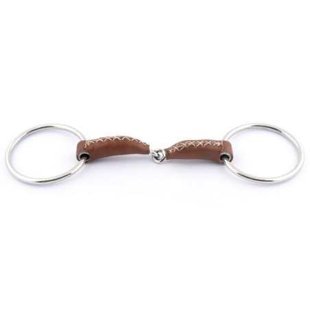 Loose ring with leather