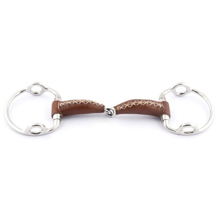 Gag single jointed with leather