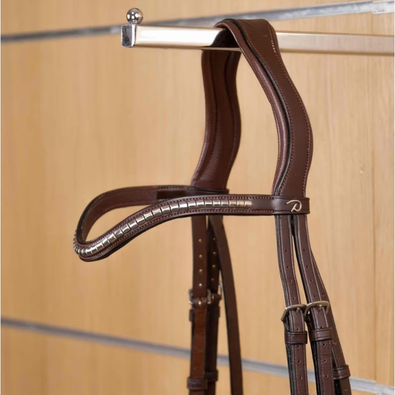 Silver Clincher V-Shaped Browband - New English