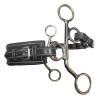 Pony Hackamore with Small shanks and leather rectangle noseband
