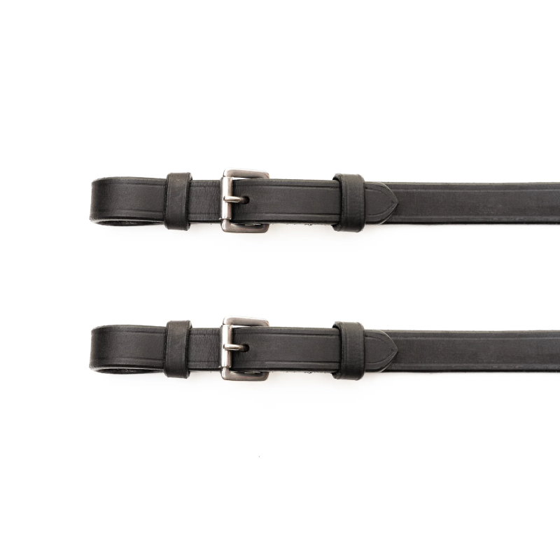 Sure Grip Rubber Rein with leather stops 4" - Correct Connect
