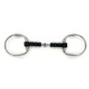 Gag bit single jointed with rubber block AJR