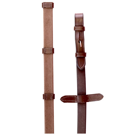 Soft rubber reins + Leather loops T de T