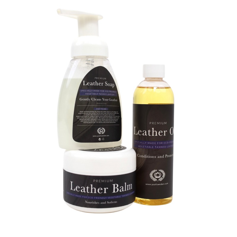 PS of Sweden Leather Care Box Soap, Balm & Oil