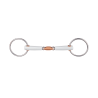 Mors filet de bride 2 anneaux double brisure en résine et cuivre Beris Cheval