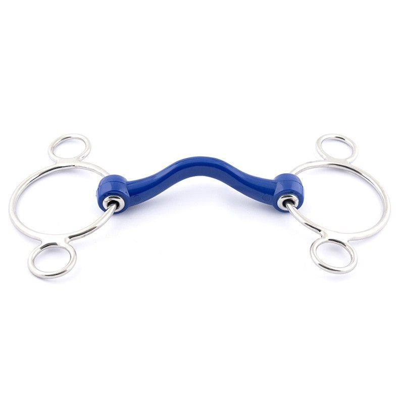 Jump'in Softmouth 3 rings resin bit with tongue port - Mors and more