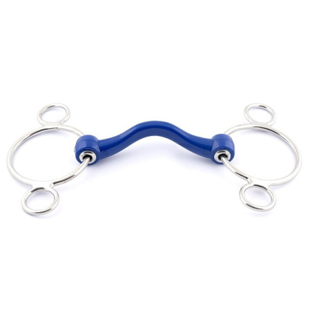Jump'in Softmouth 3 rings resin bit with tongue port - Mors and more