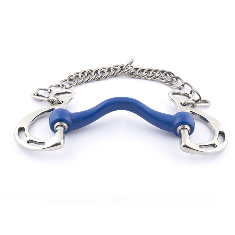 Jump'in Kimblewick resin bit with tongue port Softmouth - Mors and more