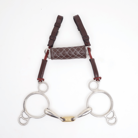 G2 double jointed bit leather strap mm