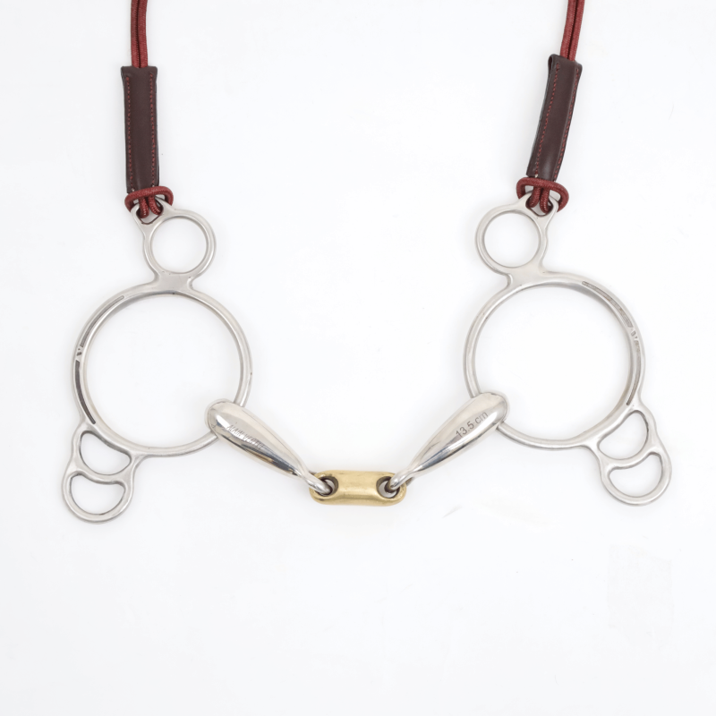G2 double jointed bit leather strap mm