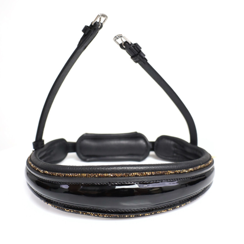 Noseband S3 Weymouth patent glitter