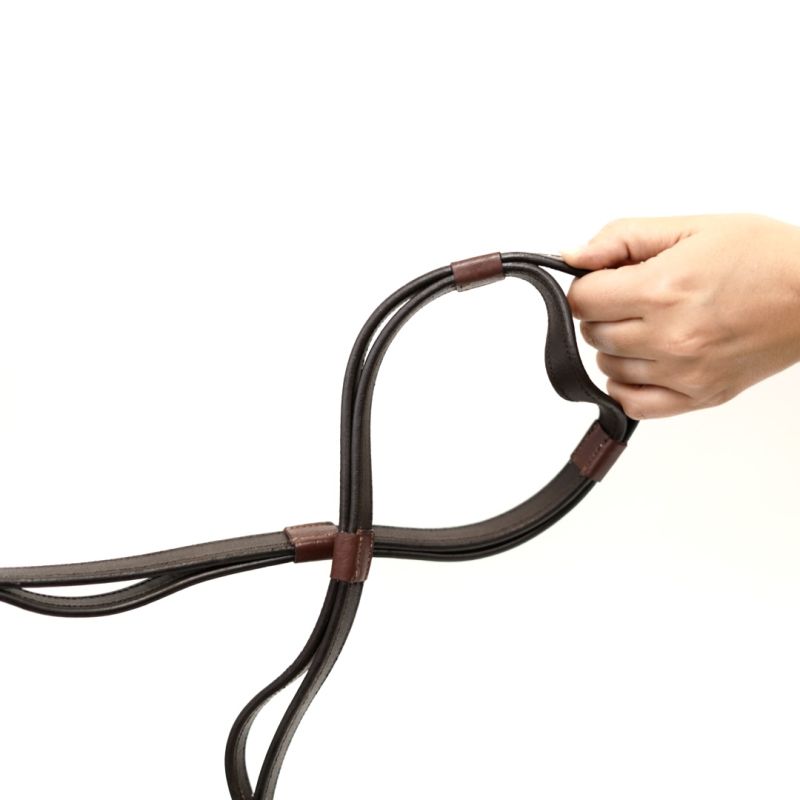 Rênes en cuir à poignée