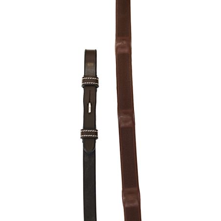 Rubber Reins With Stops - One