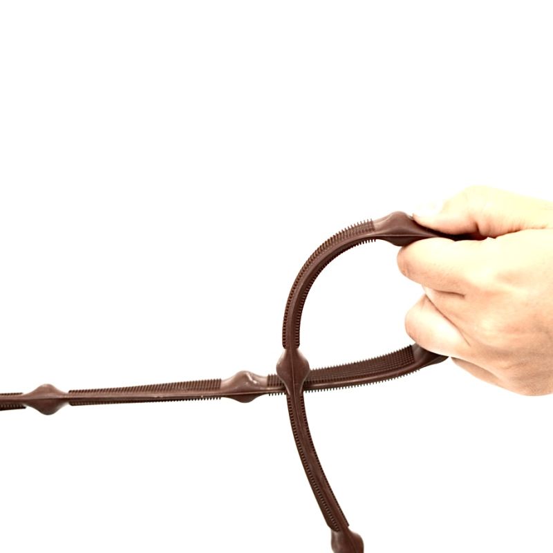 Rubber Reins With Stops - One
