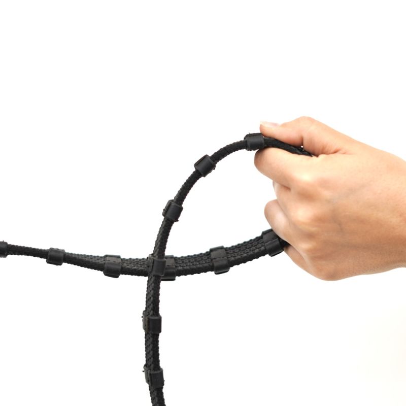 Sure Grip Rubber Rein with leather stops 1" - Correct Connect