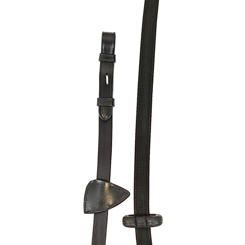 Ajustables grip reins with one stopper - New English