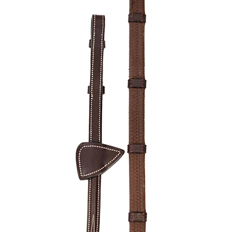 Rubber Reins 1-2 with 7 leather loops - D Collection