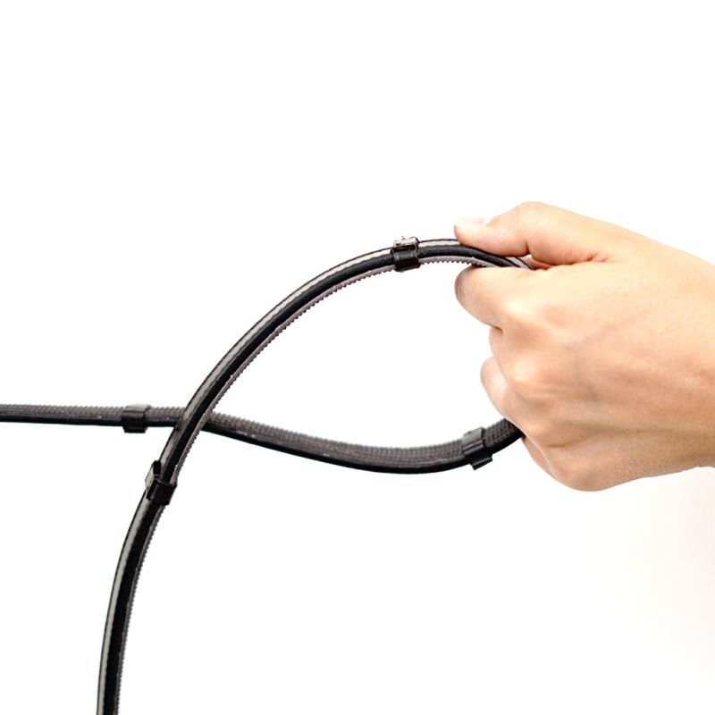 Rênes cuir grip avec arrêtoirs