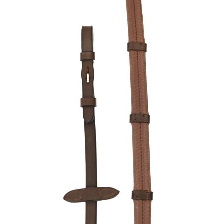 SOFT RUBBER REINS + LEATHER LOOPS