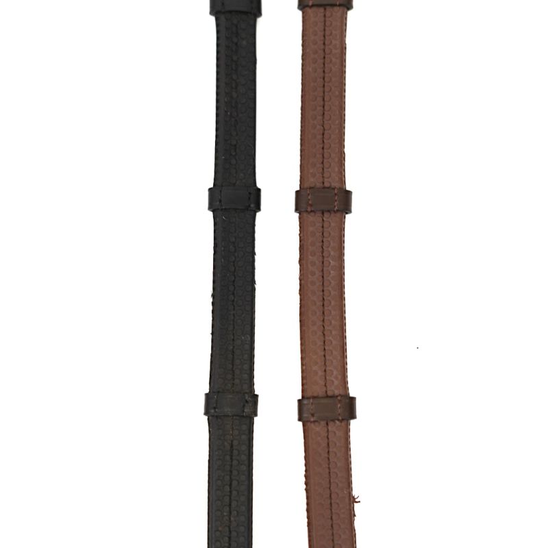 SOFT RUBBER REINS + LEATHER LOOPS