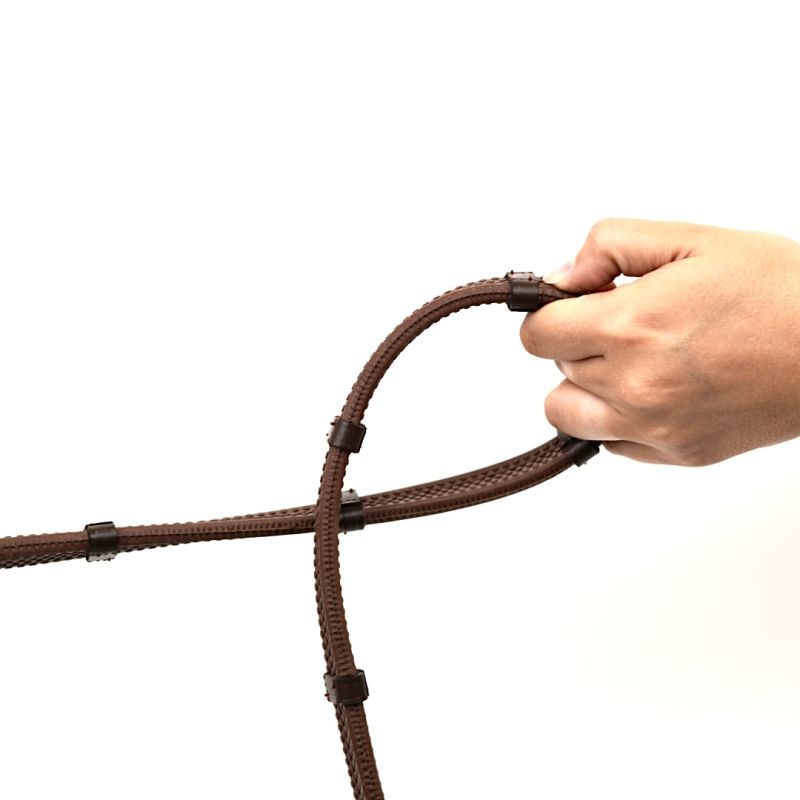SOFT RUBBER REINS + LEATHER LOOPS