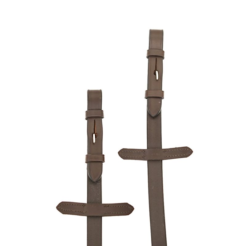Soft rubber reins + Leather loops