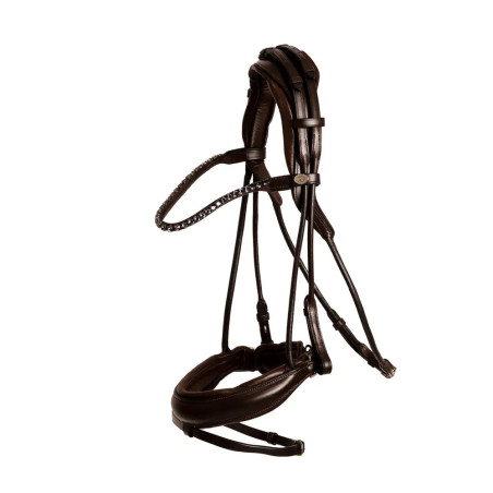 Bridle Round with Large Noseband - Soft Leather Collection - Dy'on