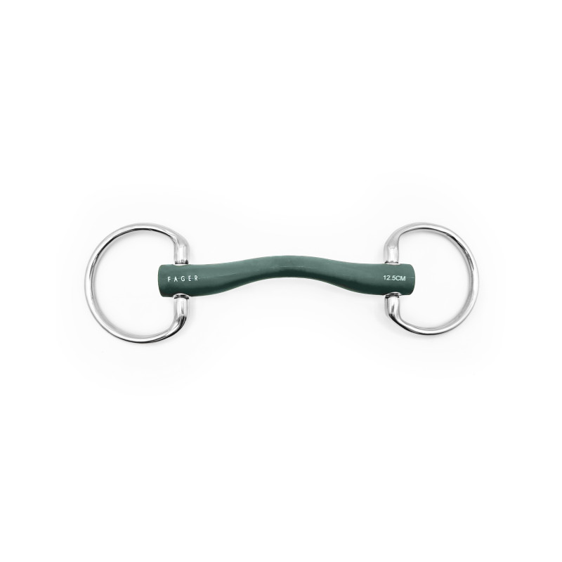 Andrea Rubber bit Eggbutt - Fager| Mors & More