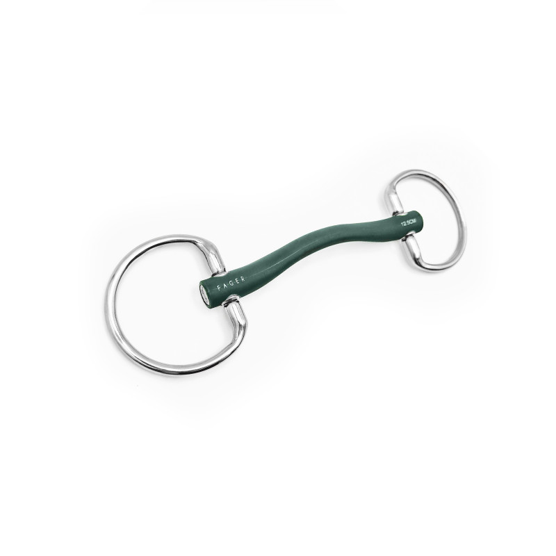Andrea Rubber bit Eggbutt - Fager| Mors & More