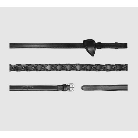 Rênes cuir tressées 1/2'' - New English - Dyon | M&M