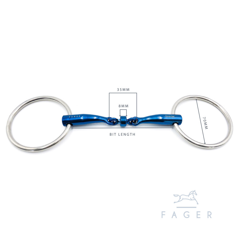 Mors Bianca 2 anneaux double brisure à rouleau Fager | M&M