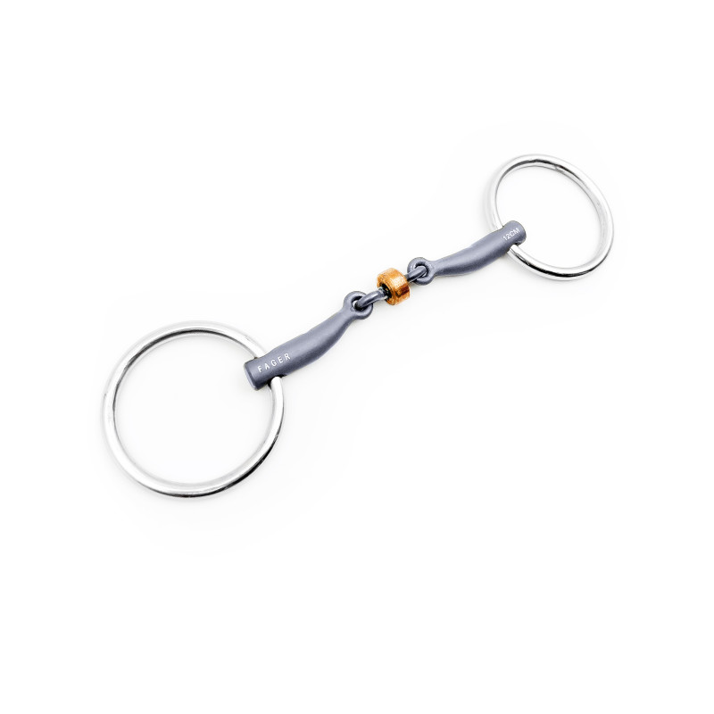 Mors Stéphanie filet de bride 2 anneaux double brisure à rouleau - Fager Mors Stéphanie filet de bride 2 anneaux double brisure à rouleau - Fager