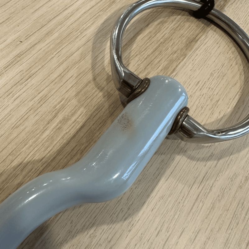 Eggbutt Snaffle With Tongue Port Bit used - Beris
