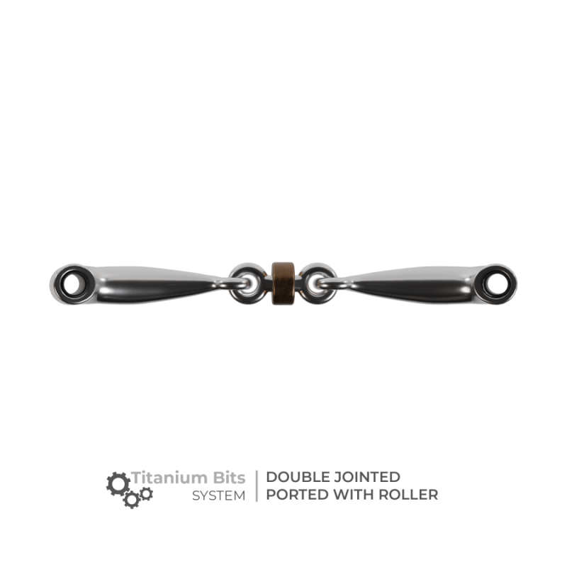 Mouthpiece for Winderen bit double jointed with roller Titanium - Winderen | Mors & More