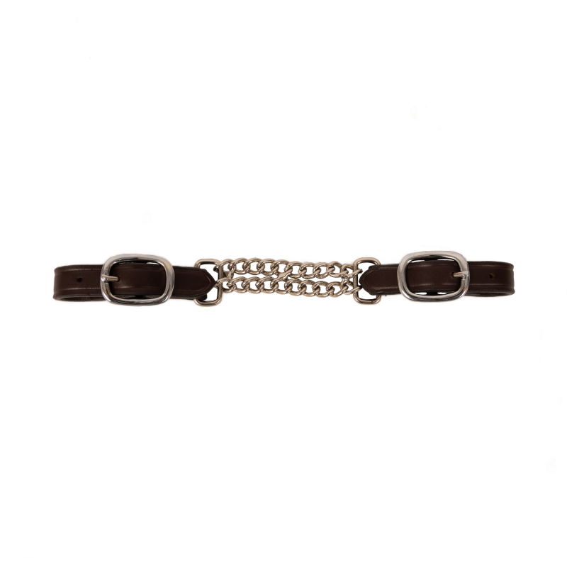 Gourmette double chaine en cuir New English - Dyon| M&M