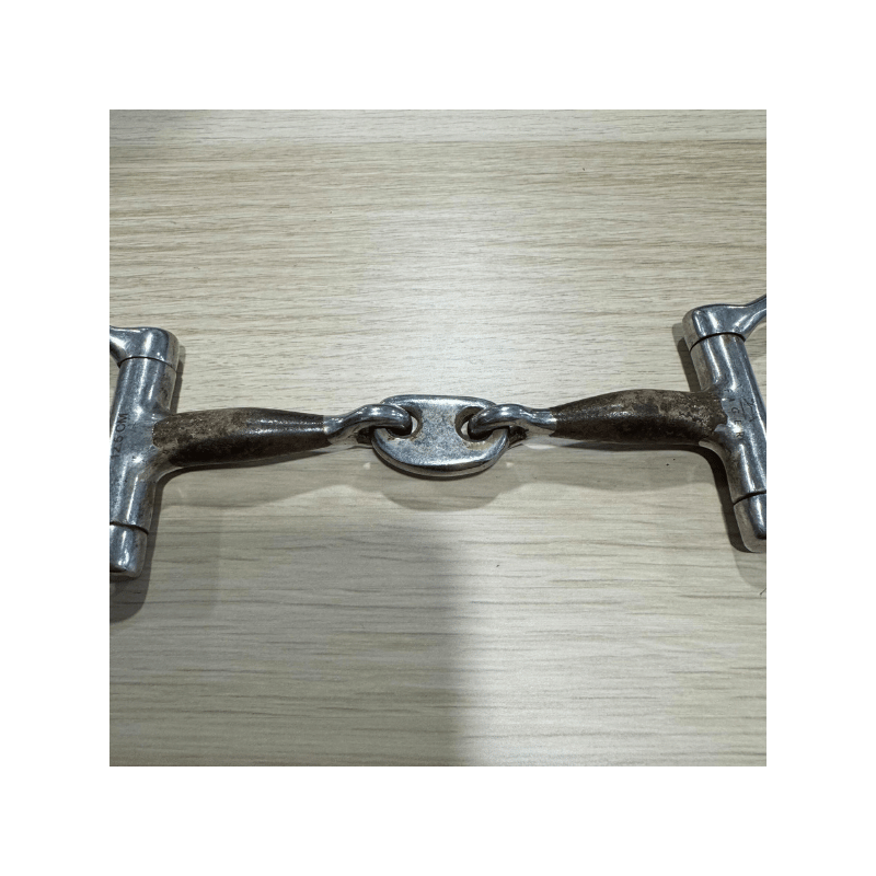 Used double-jointed olive bit with tongue plate - Fager | Mors & More