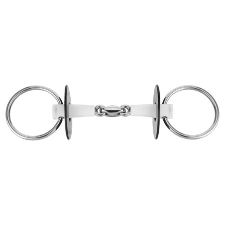 Mors 2 anneaux double brisure en résine bloqué - Nathe | Mors & More