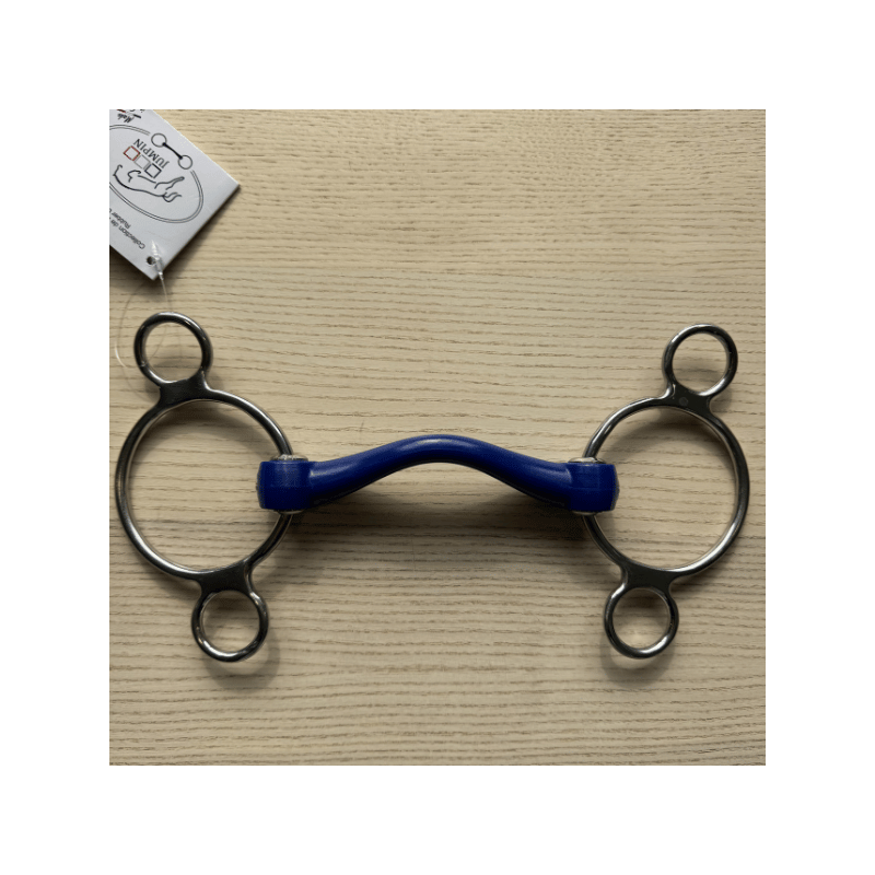 Softmouth 3 rings resin bit with tongue port used - Jump'in | Mors & More