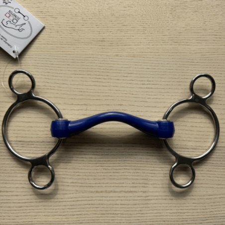 Softmouth 3 rings resin bit with tongue port used - Jump'in | Mors & More