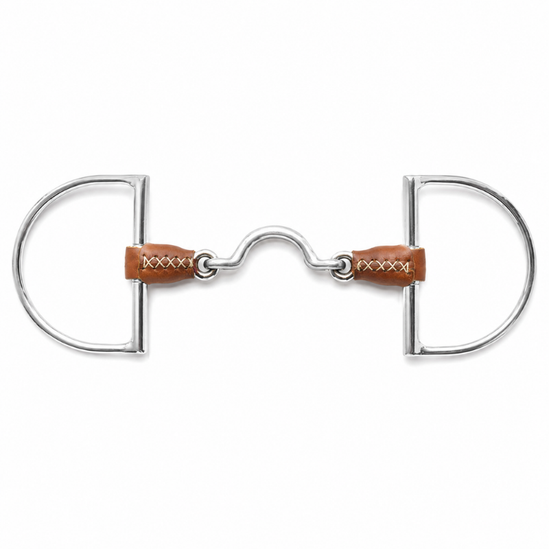 Mors verdun US recouvert de cuir double brisure avec passage de langue - Jump'in
