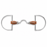 Mors verdun US recouvert de cuir double brisure avec passage de langue - Jump'in