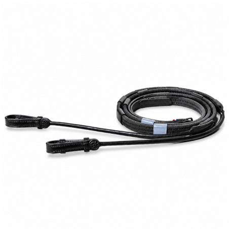 Reins rubber with stopper leather rolled - IHWT | Mors & More