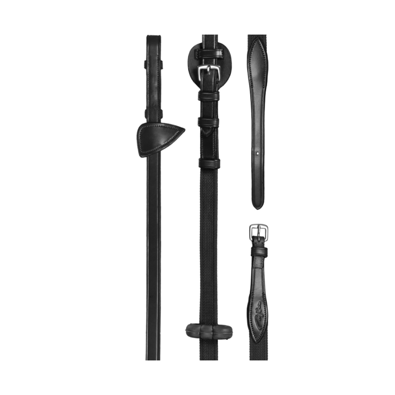 Agjustables grip reins with one stopper - New English Dy'on