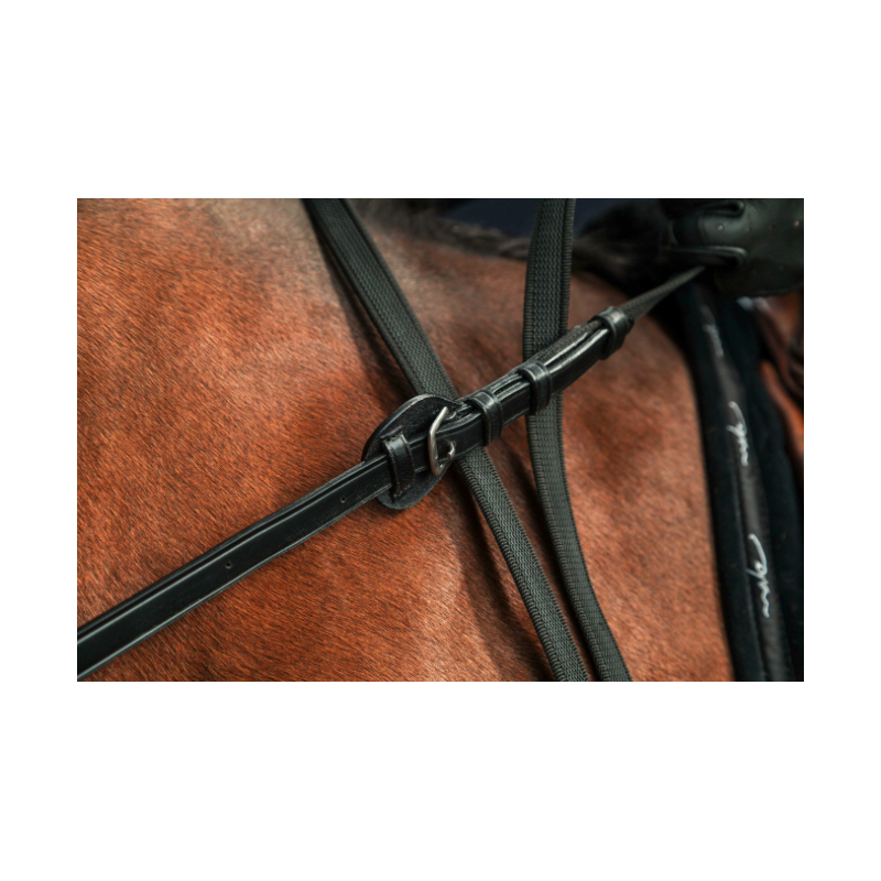 Rênes grip ajustables avec 1 arrêtoir - New English Dy'on