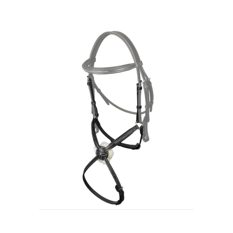 Muserolle croisée Hunter cuir anglais Dy'on | Mors & More