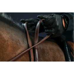 Leather rubber reins - Hunter