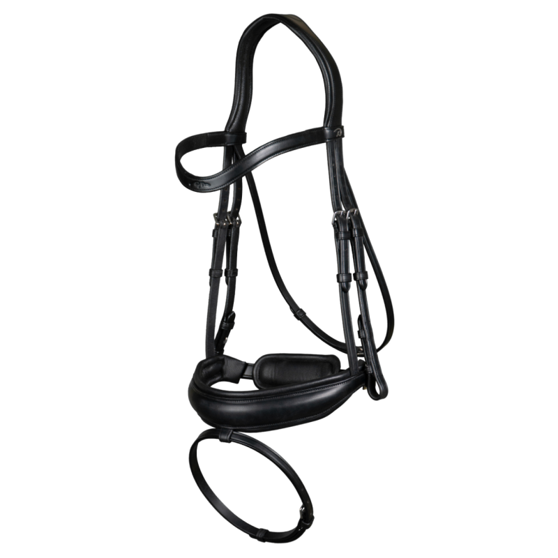 Matte Large Crank Noseband Bridle with Flash - Dressage Dy'on
